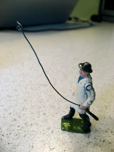 Carter figurina in piombo vintage con frusta e braccio mobile n. 505 Inghilterra anni 40 - Foto 1 di 5