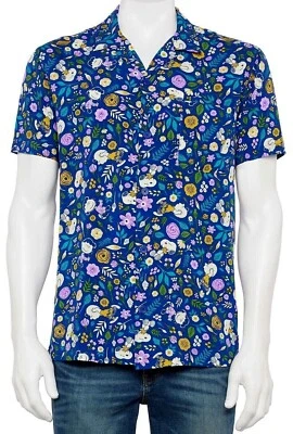 Mens Snoopy Hawaiian Shirt Button Up Tropical Camp Peanut S M L XL XXL 2XL Women - Image 1 of 4