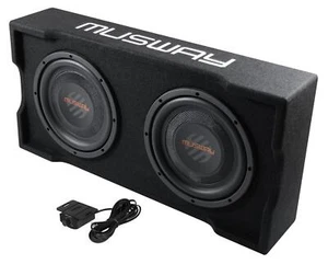 Musway MF210A 10“ (25 cm) aktiv Subwoofer Box mit Passivmembran 800 Watt - Bild 1 von 5