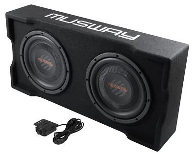 Musway MF210A 10“ (25 cm) aktiv Subwoofer Box mit Passivmembran 800 Watt - Bild 1 von 4