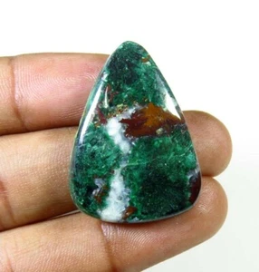 Natural Chrysocolla Gems 32x23mm 41Cts Chrysocolla Pear Green Cabochon DIY CL-13 - Picture 1 of 4