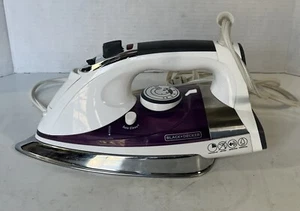BLACK+DECKER Professional Steam Iron Stainless Steel Soleplate, IR1350S, Purple - Picture 1 of 4