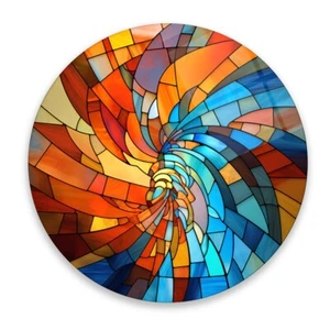 Stylish Colorful Modern Gift Tempered Glass Wall Art Decoration - Picture 1 of 6