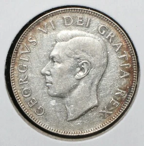 Moneda de 50 centavos de plata Canadá 1949 - 07927 - Imagen 1 de 2