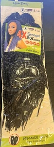 Urban Beauty 4X Senegal BOX Braid 16"-18" Prelooped Crochet Loop Hot Water Hallo - Picture 1 of 6