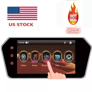 Touch Screen 7" LCD HD USB MP5 FM SD Car Rear View Bluetooth Mirror Monitor - US - Picture 1 of 12