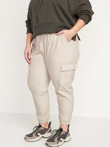 Old Navy Women’s Size 3X ~ Wishbone High-Waisted StretchTech Cargo Joggers NWT - Picture 1 of 6