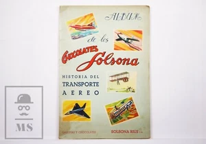 1950s Incomplete Spanish Chocolate Trading Card Album - Air Transport History - Picture 1 of 6