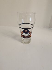 Vintage Chicago Bears Drinking Glass Cup Tumbler NFL Football 16oz Coca Cola