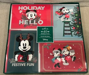 NUOVO Hallmark Disney Topolino 40 cartoline di Natale natalizie - Foto 1 di 8