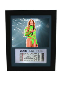 Gerahmtes Display für IHRE Jennifer Lopez Stub - ENTHÄLT Foto & Tickethalter