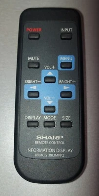 Telecomando originale per monitor Professionale Sharp RRMCG1003MPPZ - Immagine 1 di 3