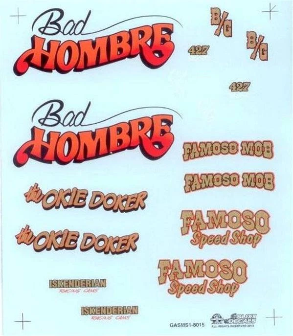 Slixx 8015 Gasser Mini Sheet #1  1/24 1/25 Drag waterslide decal - Image 1 of 1