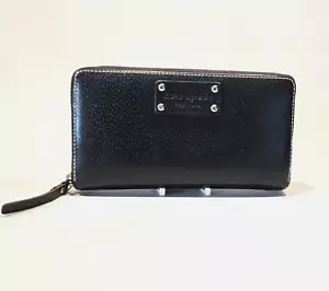 Portafoglio Kate Spade NY Wellesley Continental con cerniera nero pelle ciottoli grana - Foto 1 di 9