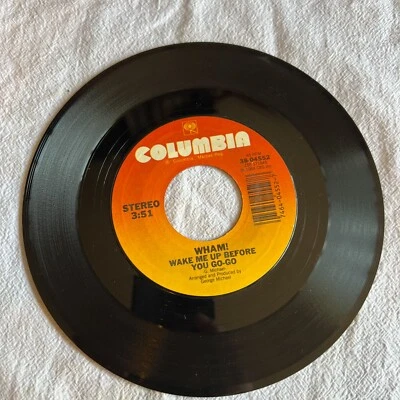 Vinyl 45 Record Wham! Wake Me Up Before You Go-Go / Instrumental Columbia Foto 1 de 2