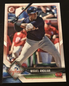 2018 Bowman #75 MIGUEL ANDUJAR Rookie Card! NEW YORK YANKEES - Picture 1 of 2