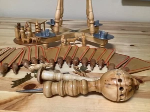 Weihnachtspyramide Erzgebirge Pyramide Krippe Figuren Holz Unikat Engel - Bild 1 von 22