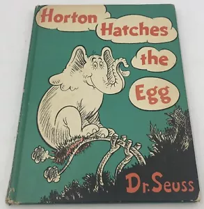 1940 Book Club Edition Dr. Seuss Horton Hatches The Egg Book USED BINDING DAMAGE - Imagen 1 de 9