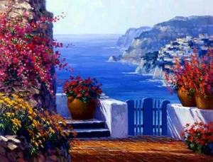 Azulejos de acento y decoración mediterráneos Mikki Senkarik Art MSA001AT - Imagen 1 de 3