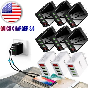 1-100pcs Fast Quick Wall Charger QC 3.0 3 Port USB Hub Power Charge Adapter Lot - Picture 1 of 20