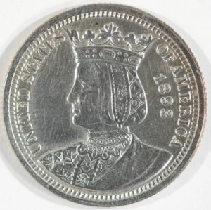 1893 Isabella Commemorative Quarter 25c UNC Details Polished - Picture 1 of 2