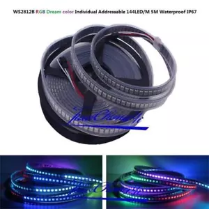 5M DC5V WS2812 RGB LED stirp 144LEDs/m 5V WS2812B individually addressable IP67 - Picture 1 of 4