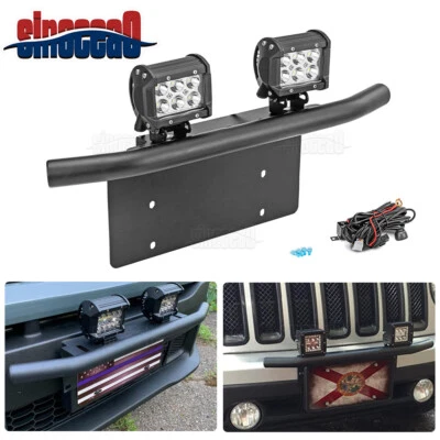 License Plate Mount Bracket LED Light Bar Kit For Jeep Cherokee Patriot Renegade - Изображение 1 из 4