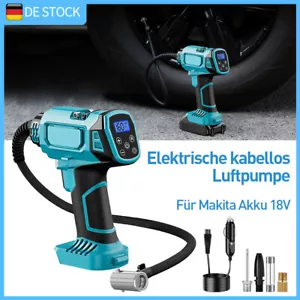 160psi Für Makita 18V Batterien Inflator Pumpe LED Akku Auto Kompressor Reifen - Bild 1 von 11