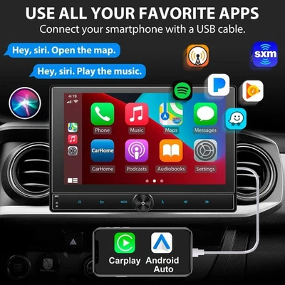 Detachable and Adjustable 10.5" HD IPS Large Screen Single Din Car Stereo - Image 1 of 4