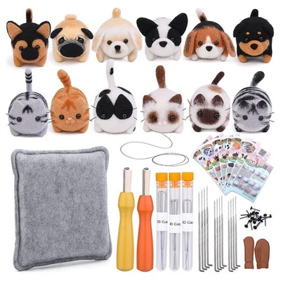 Needle Felting Kit,12 Pcs Doll Wool Needle Felting Beginner Kit with8139 - Image 1 of 4