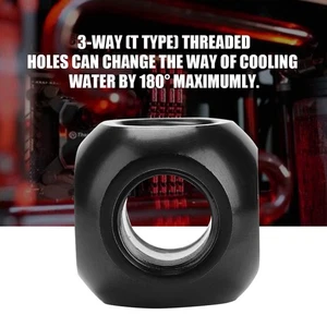 Computer Water Cooling Fitting Spherical Connector G1/4 Threaded 3 Way Brass NEW - Afbeelding 1 van 12