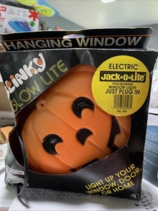 Vintage Halloween Blinky Pumpkin Blow mold Light, Made In USA - Picture 1 of 2