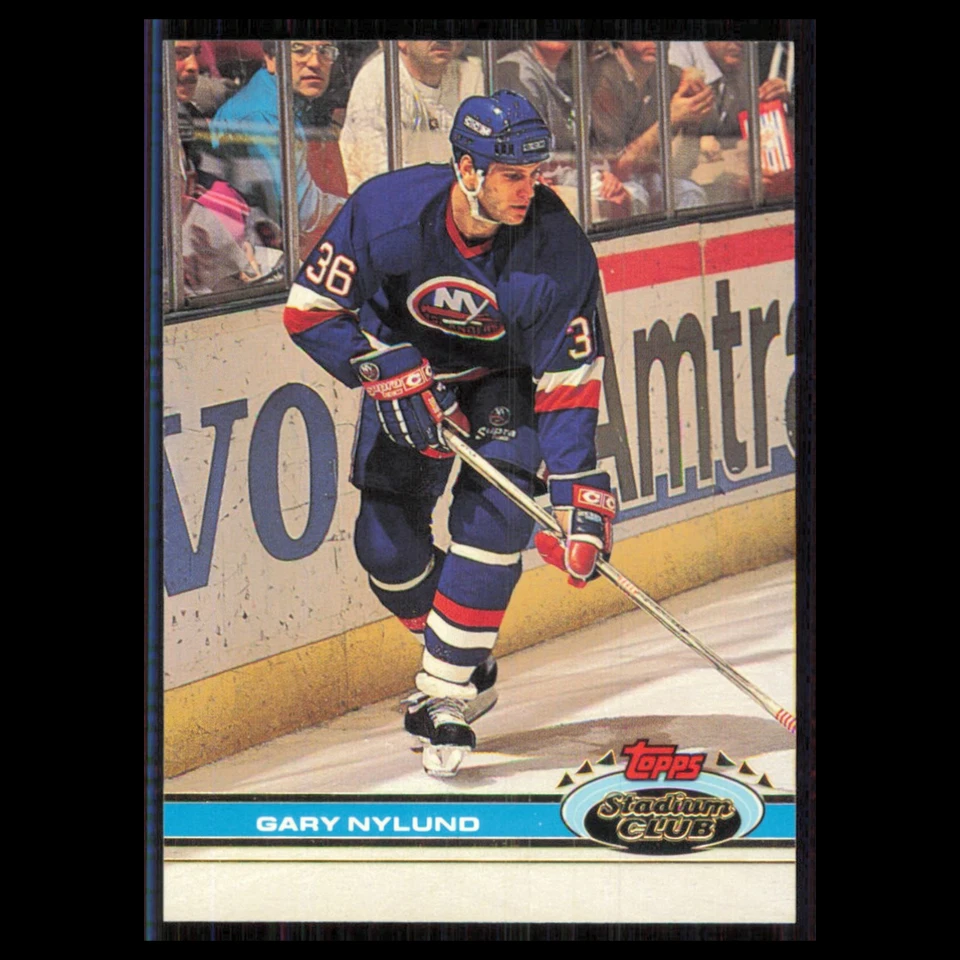 Gary Nylund #163 1991 Topps Stadium Club New York Islanders Hockey Card NHL NM - Image 1 of 3