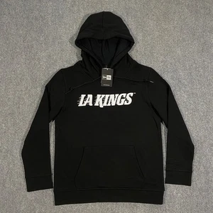 Sudadera con capucha para mujer grande negra NHL hockey con logotipo New Era de Los Angeles LA Kings Wordmark - Imagen 1 de 14