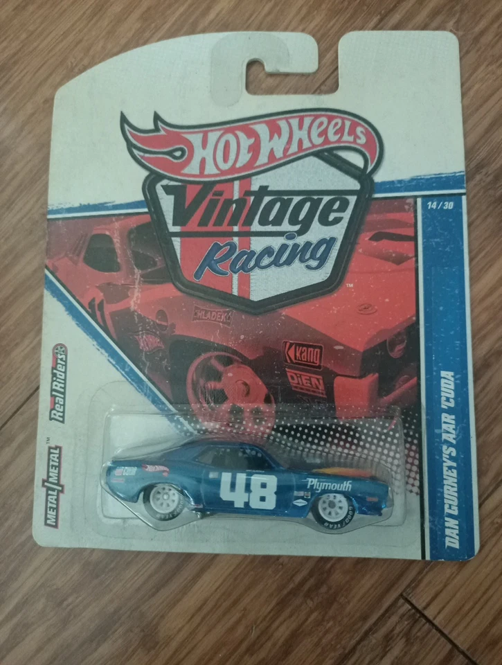 Hot Wheels Vintage Racing Dan Gurney's AAR Cuda Real Riders - Image 1 of 1