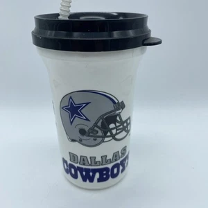 Dallas Cowboys 2 Sided Travel Plastic Kids Cup Custom Edge 5.25 Vintage 1996 NFL - Picture 1 of 15