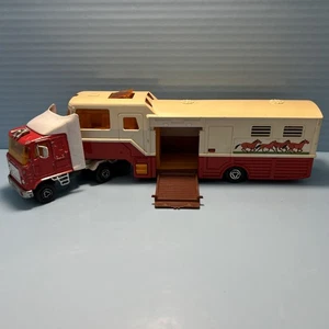 Majorette Super Movers 3067 Rodeo Pferdetransporter rot 1:60 Made In France G402 - Bild 1 von 6