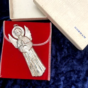 1983 GORHAM Sterling Silver Christmas Holiday Angel Ornament Decor 20.8 grams - Picture 1 of 7