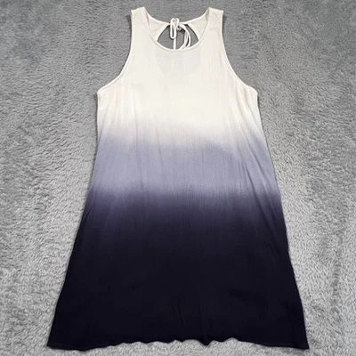 Mini Vestido Entro Swing Línea A Tinte Sin Mangas Forrado Bolsillos Boho Talla Grande Foto 1 de 4