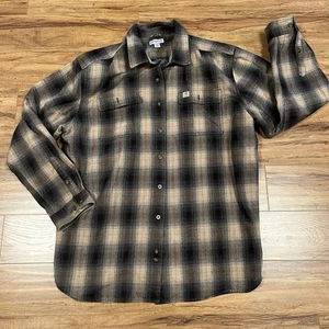 Carhartt Original Fit Heavy Weight Brown Plaid Flannel Shirt Men’s Gr. 2XL TALL - Bild 1 von 9