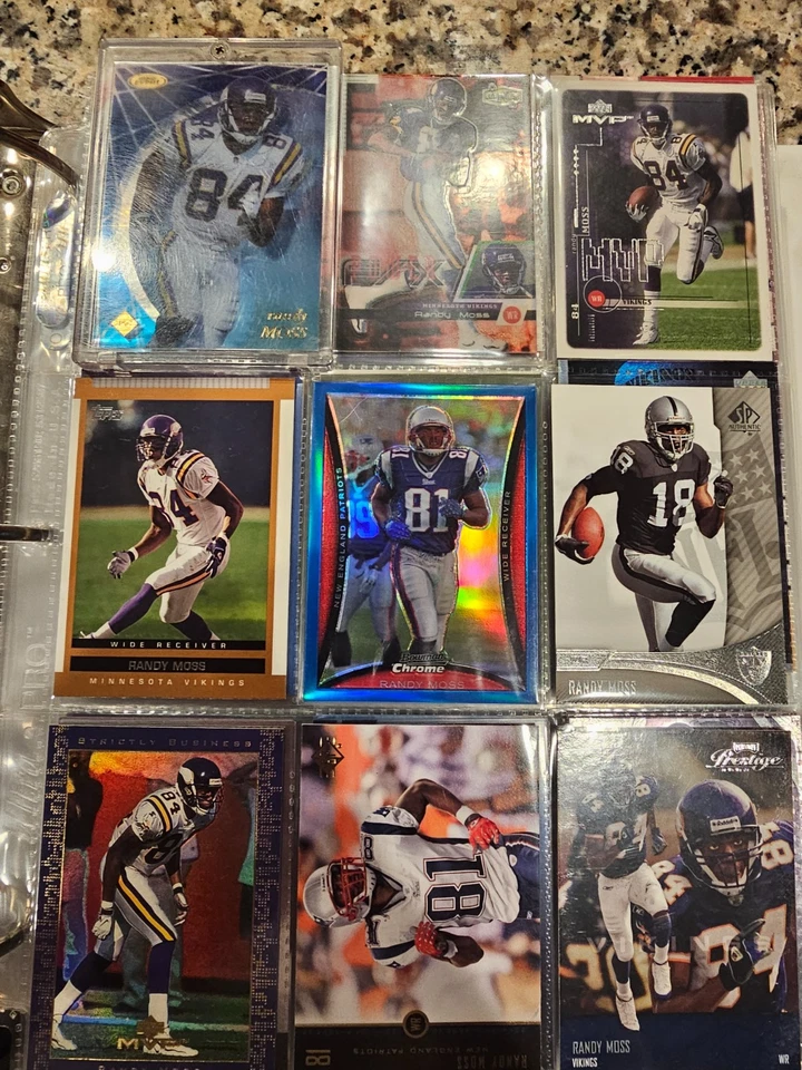 Randy Moss 25 张卡新秀序列号折射卡插入 1998 - 2008 Edge Masters — 第 1/4 张图片