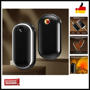 Handwärmer Elektrisch, 10000 mAh Powerbank USB Doppelseitige Heizung, Taschen... - Bild 1 von 9