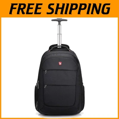 Mochila ligera con ruedas para portátil - perfecta para viajes y escuela Foto 1 de 4