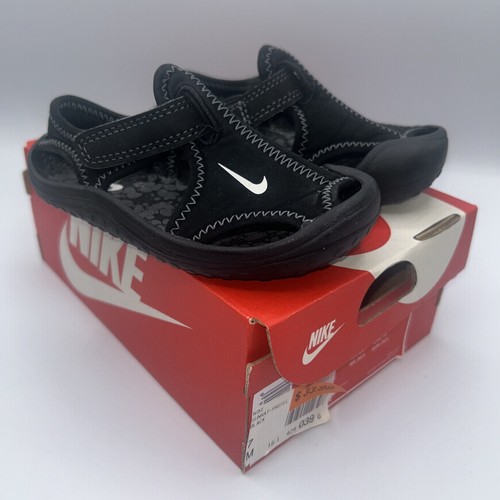 Sandali neri Nike Sunray Protect (TD) bambino taglia 7C vengono forniti con scatola