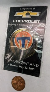 Disney Tomorrowland Enamel Pin.Movie Exclusive.Advertise.Promo.2015.Chevrolet. - Picture 1 of 3