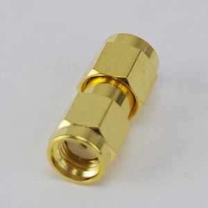 RP SMA Male to SMA Male Adaptor Nickel Plated / Gold Plated Connector - Picture 1 of 4