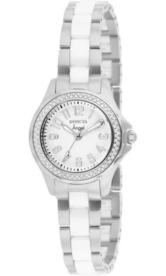 Invicta 1779 Angel Diamond Accented Stainless & Ceramic Bracelet Womens Watch - image 1 of 3
