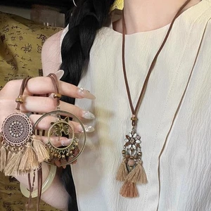 Bohmian Style Long Tassel Necklaces Originality Necklace Sweater Chain - Picture 1 of 8