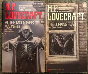 H.P. Lovecraft books, At the Mountains of Madness & The Lurking Fear - Foto 1 di 7