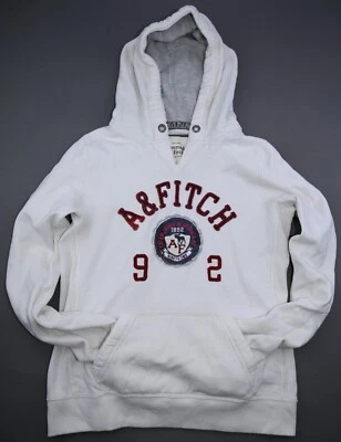 Sudadera con capucha blanca talla grande Abercrombie and Fitch para niño Foto 1 de 4